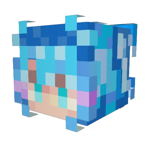 Avian_Blue Minecraft avatar head, 3D render