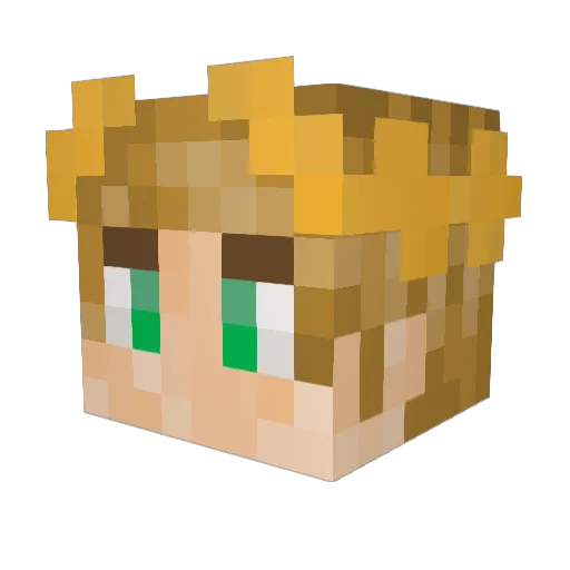 Avianskeep Minecraft avatar head, 3D render