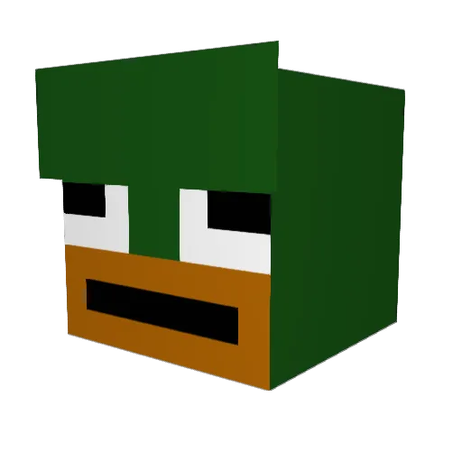 AviatorC_ Minecraft avatar head, 3D render