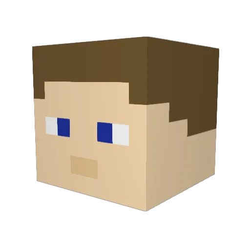 AviatorIsaac Minecraft avatar head, 3D render