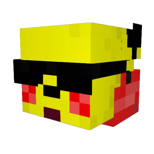 AvichGame Minecraft avatar head, 3D render
