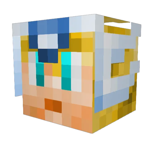 AvictorM Minecraft avatar head, 3D render