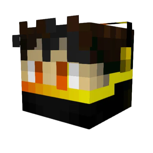 Avictuz Minecraft avatar head, 3D render