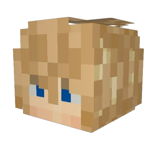 AvidIce Minecraft avatar head, 3D render