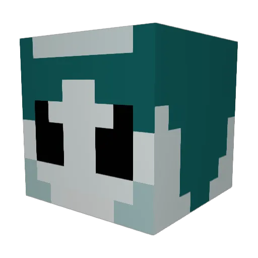 Avidlot Minecraft avatar head, 3D render
