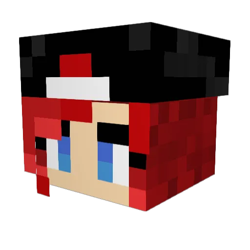 AviePC Minecraft avatar head, 3D render
