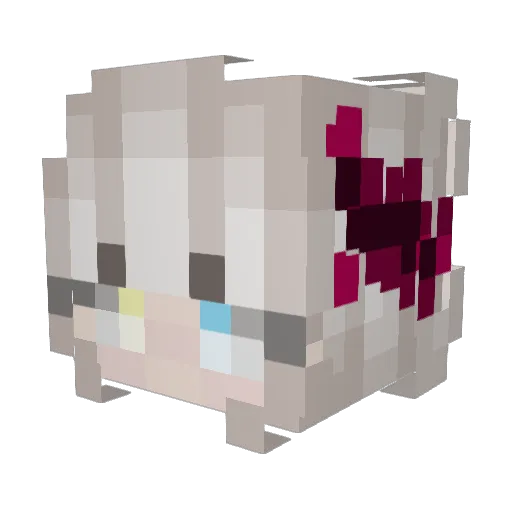 Avierie Minecraft avatar head, 3D render