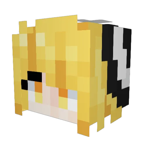 AviiLightning Minecraft avatar head, 3D render