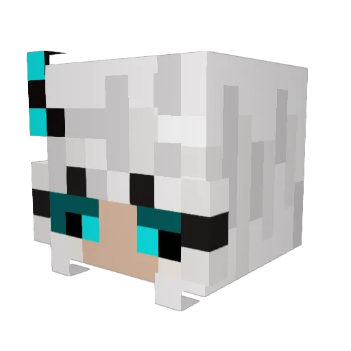Aviisa Minecraft avatar head, 3D render