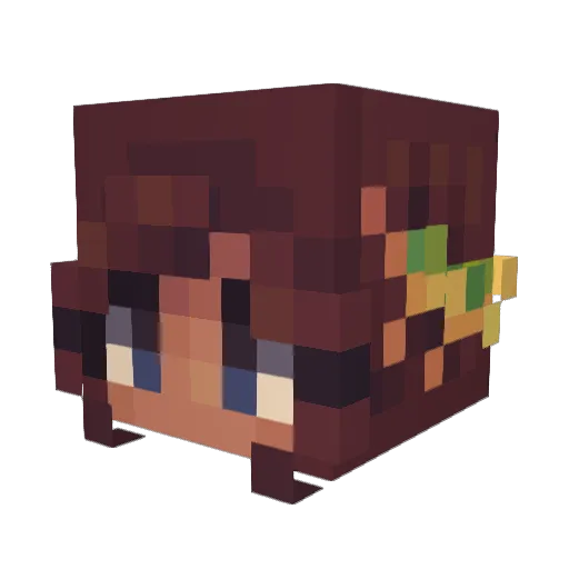 AvikaAvasarala Minecraft avatar head, 3D render