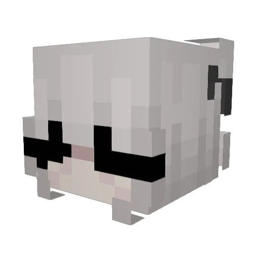 Aviliias Minecraft avatar head, 3D render
