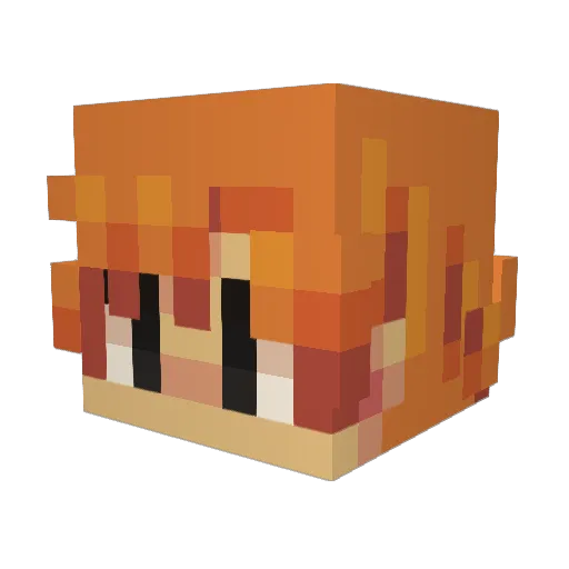 Avilla2711 Minecraft avatar head, 3D render