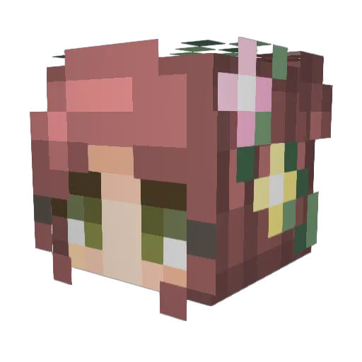 Avinaene Minecraft avatar head, 3D render