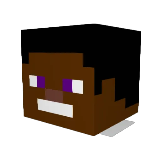 Avinator3 Minecraft avatar head, 3D render