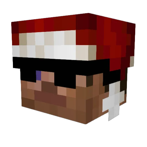 Avine10 Minecraft avatar head, 3D render