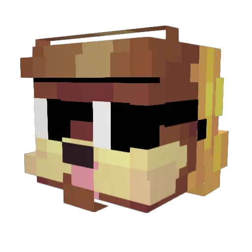 Avineii Minecraft avatar head, 3D render