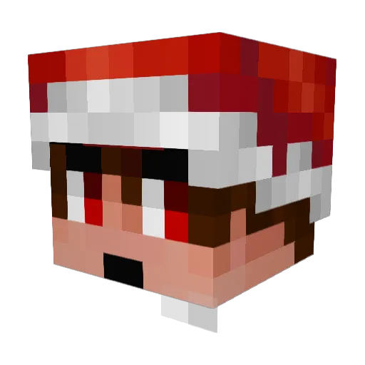 Aviod Minecraft avatar head, 3D render