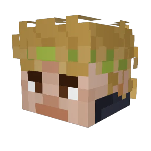 AvisReviews Minecraft avatar head, 3D render