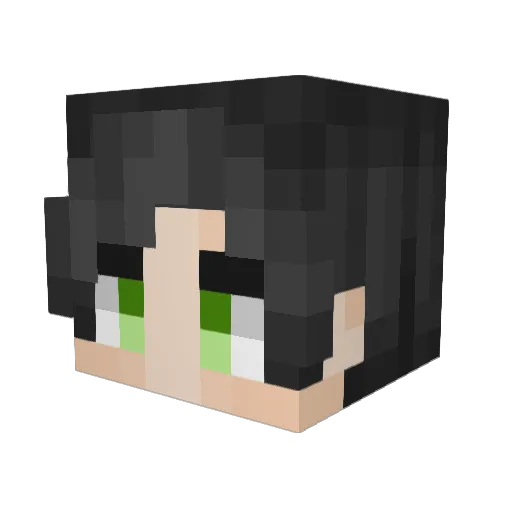 Aviscira Minecraft avatar head, 3D render