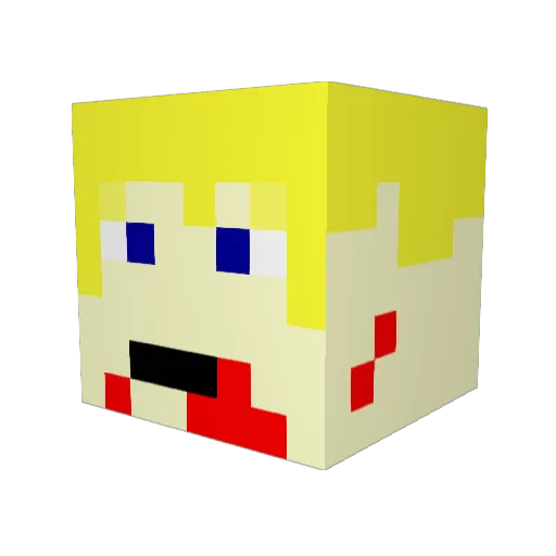 Avishankk Minecraft avatar head, 3D render