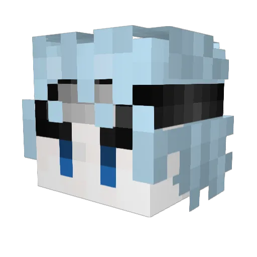 Avitain Minecraft avatar head, 3D render