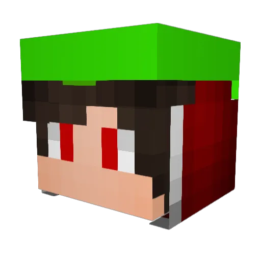 Aviv_magic Minecraft avatar head, 3D render