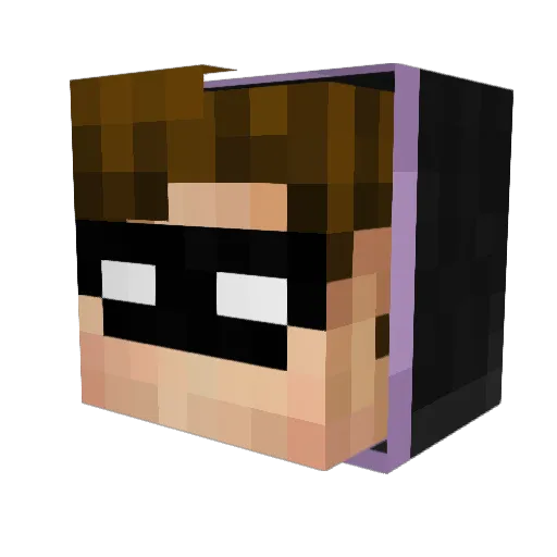 AviveHD Minecraft avatar head, 3D render