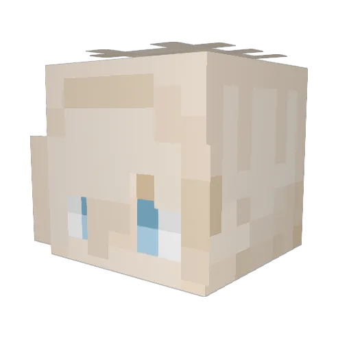 Avixxxxx Minecraft avatar head, 3D render