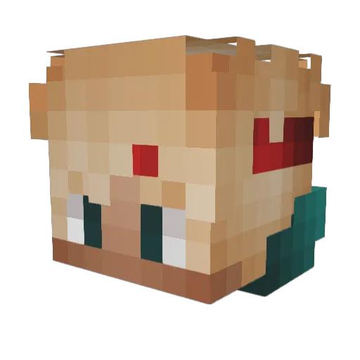 Avizor Minecraft avatar head, 3D render