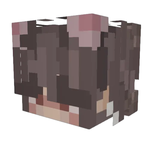 Avlyndra Minecraft avatar head, 3D render