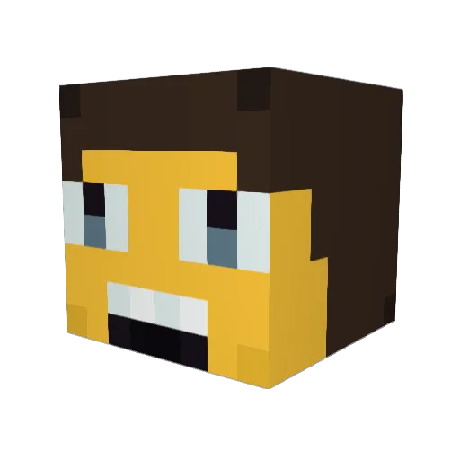 Avmelli Minecraft avatar head, 3D render