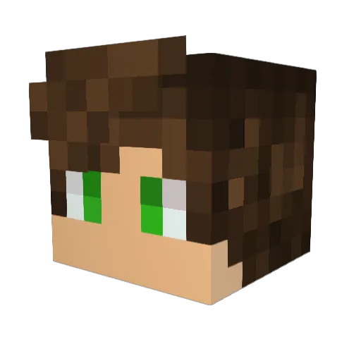 Avo01 Minecraft avatar head, 3D render
