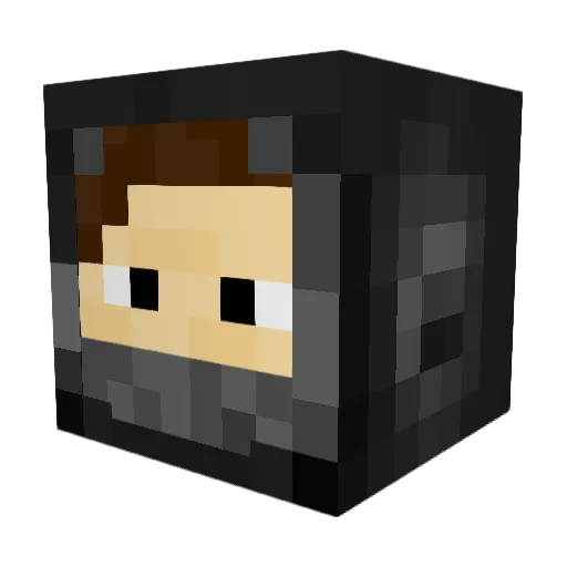 AvocadoHole Minecraft avatar head, 3D render