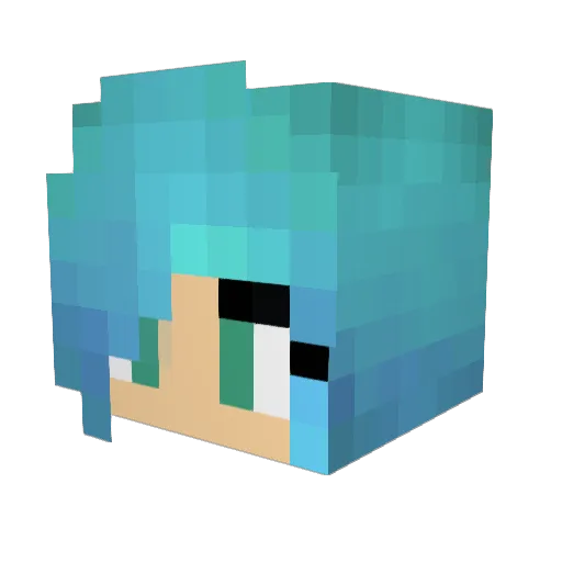 Avocado_Girl04 Minecraft avatar head, 3D render