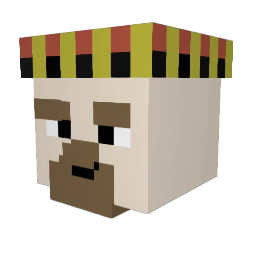 Avocadodeale Minecraft avatar head, 3D render