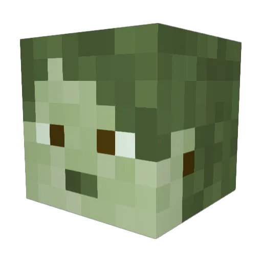 Avocadodragon Minecraft avatar head, 3D render