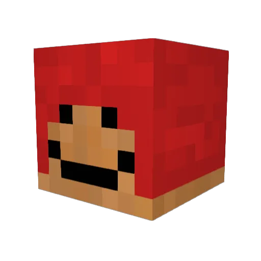 Avocadoe Minecraft avatar head, 3D render