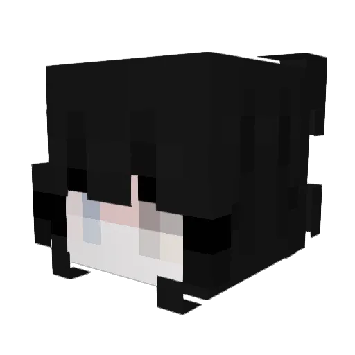 Avohna Minecraft avatar head, 3D render