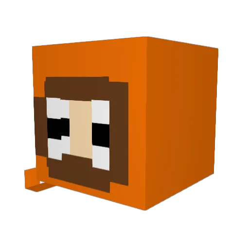 Avoidness Minecraft avatar head, 3D render