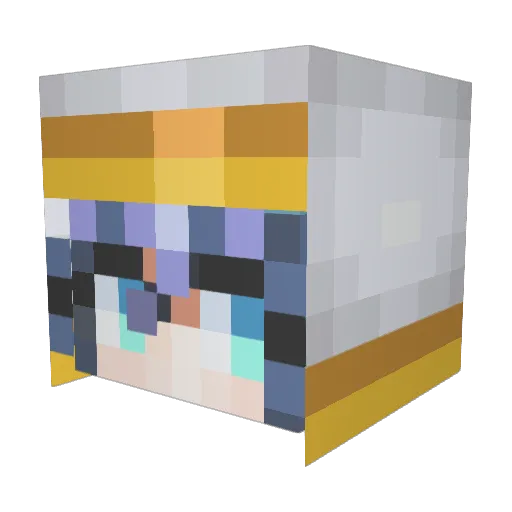 Avoidry Minecraft avatar head, 3D render