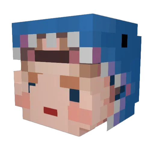 Avoler_ Minecraft avatar head, 3D render