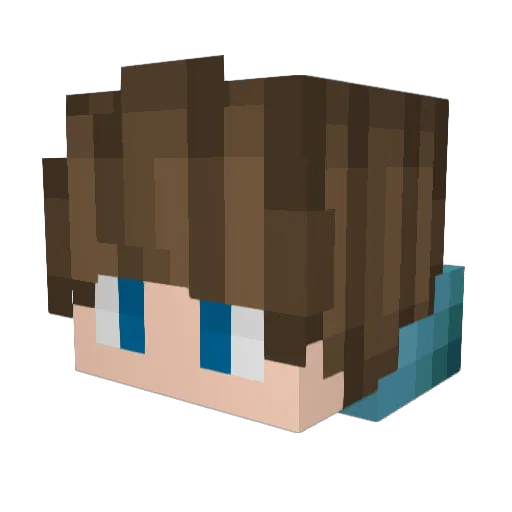 Avoma Minecraft avatar head, 3D render