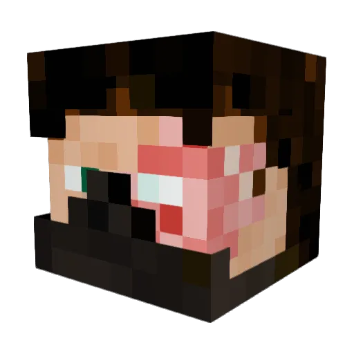 AvonWulver Minecraft avatar head, 3D render