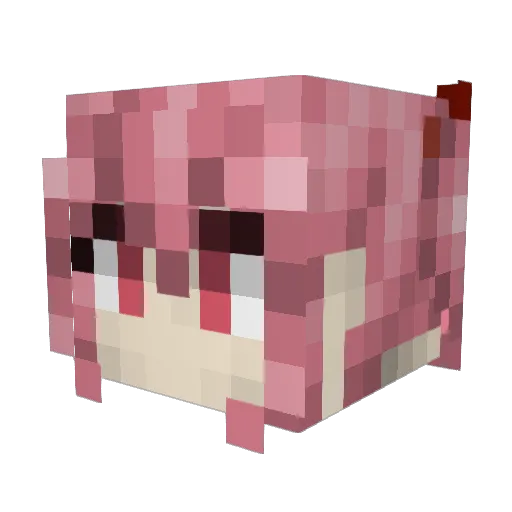 Avonej Minecraft avatar head, 3D render