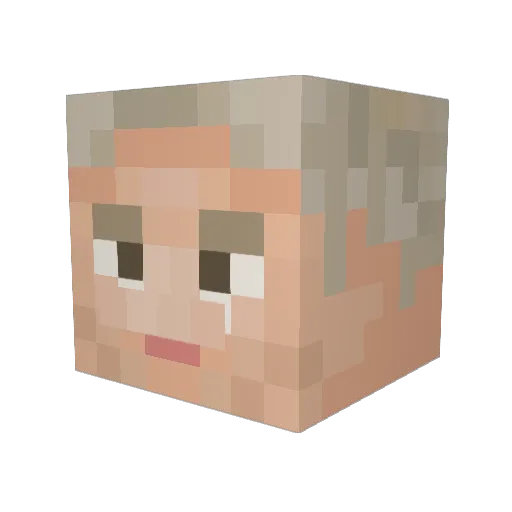Avonimon Minecraft avatar head, 3D render