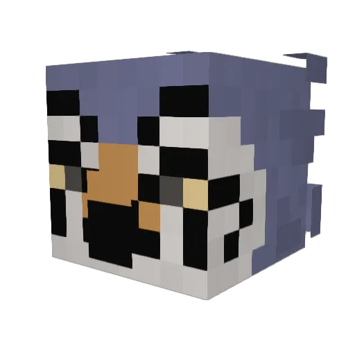 Avorous Minecraft avatar head, 3D render