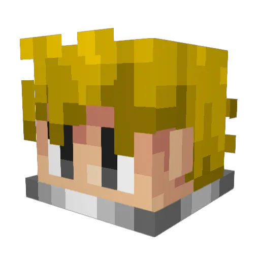 Avotsunami Minecraft avatar head, 3D render