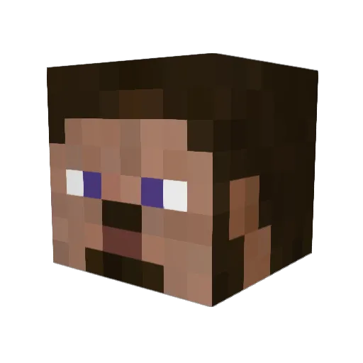 AvroChris Minecraft avatar head, 3D render