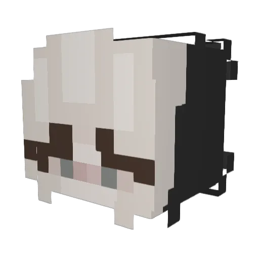 Avrodite Minecraft avatar head, 3D render