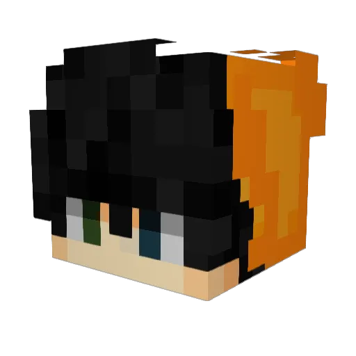 AvroraFlorestina Minecraft avatar head, 3D render